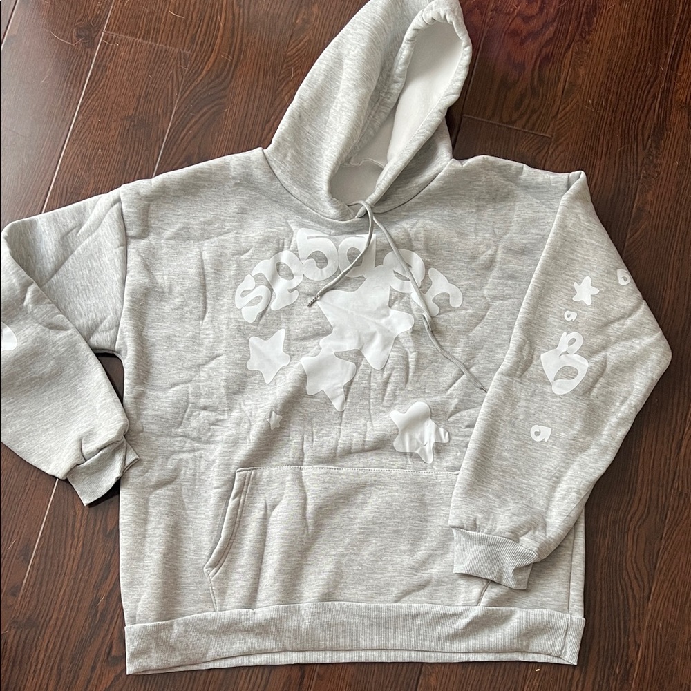 SP5der Light Gray Hooded Sweater